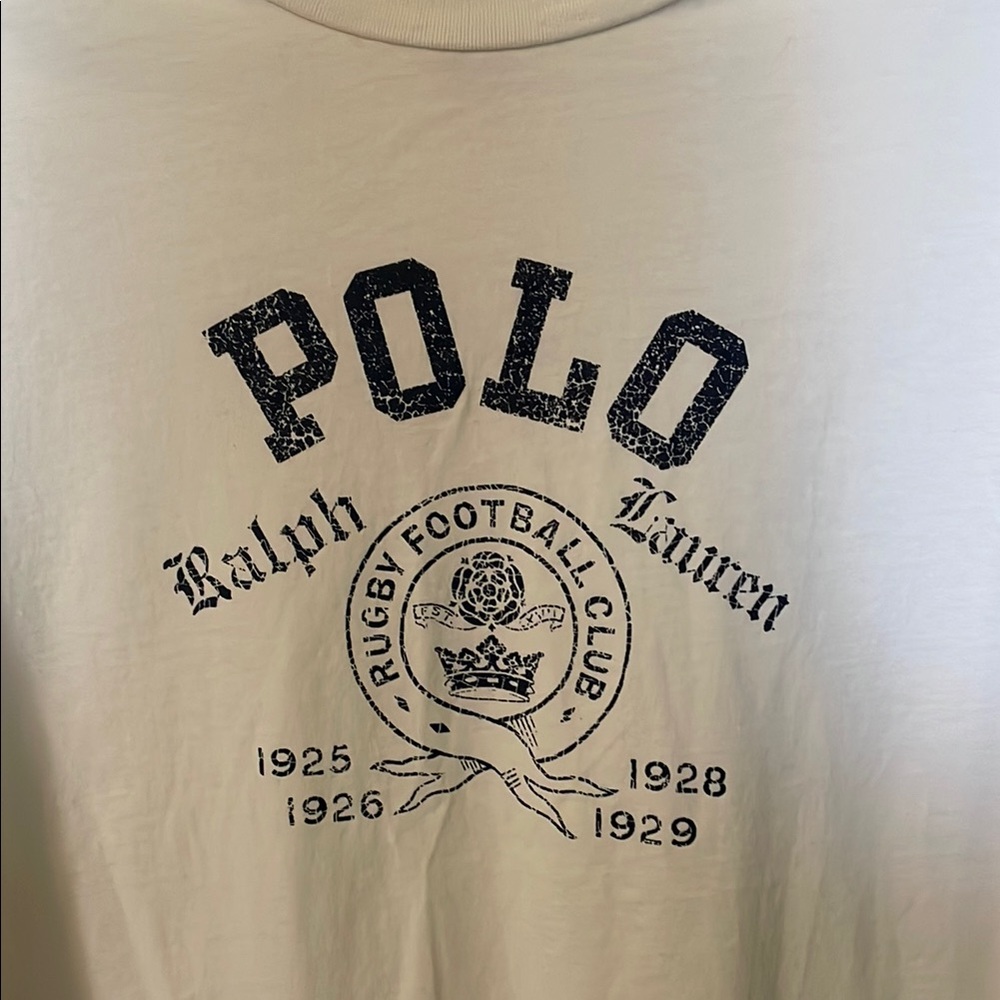 Polo Ralph Lauren Cream Long Sleeve T-Shirt youth XL